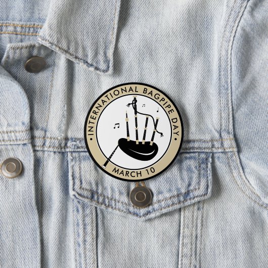 Internationaler Tag der Bagpipe Button (Beispiel)