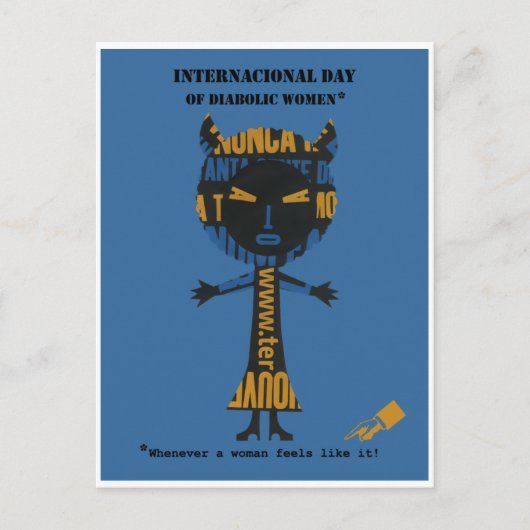 Internationaler Tag der diabolischen Frauen Postkarte (Vorderseite)