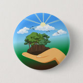Internationaler Tag der Erde Button (Vorderseite)