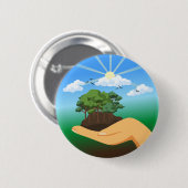 Internationaler Tag der Erde Button (Vorne & Hinten)