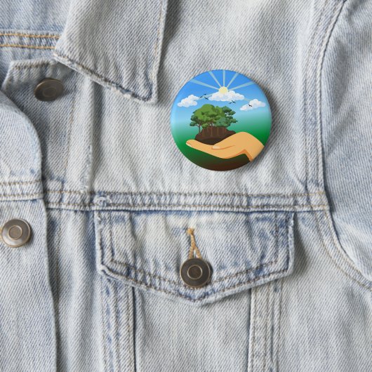 Internationaler Tag der Erde Button (Beispiel)
