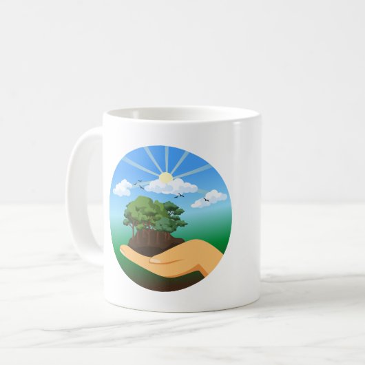 Internationaler Tag der Erde Kaffeetasse (Vorderseite Links)