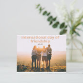 Internationaler Tag der Freundschaft Postkarte (Stehend Vorderseite)
