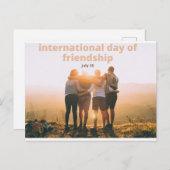 Internationaler Tag der Freundschaft Postkarte (Vorne/Hinten)