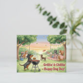 Internationaler Tag der Hunde Postkarte (Stehend Vorderseite)