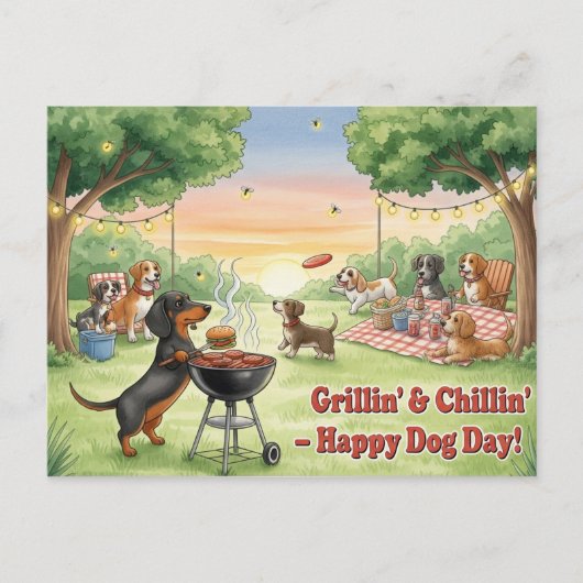 Internationaler Tag der Hunde Postkarte (Vorderseite)