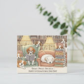 Internationaler Tag der Hunde Postkarte (Stehend Vorderseite)