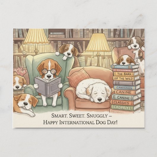 Internationaler Tag der Hunde Postkarte (Vorderseite)