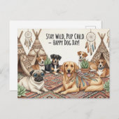 Internationaler Tag der Hunde Postkarte (Vorne/Hinten)
