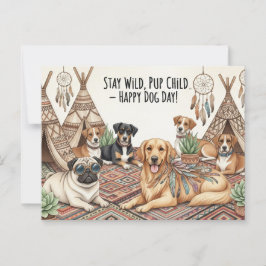 Internationaler Tag der Hunde Postkarte