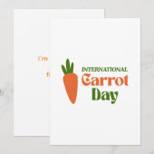 Internationaler Tag der Karotte Feiertagskarte (Vorne/Hinten)