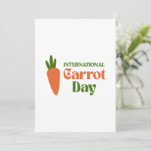Internationaler Tag der Karotte Feiertagskarte (Stehend Vorderseite)