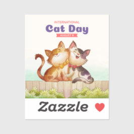 Internationaler Tag der Katze Aufkleber