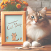 Internationaler Tag der Katze Aufkleber (Vorderseite)