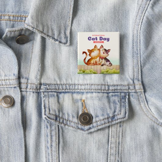Internationaler Tag der Katze Button (Beispiel)