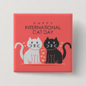 Internationaler Tag der Katze Button (Vorderseite)