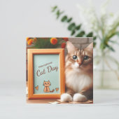 Internationaler Tag der Katze Einladung (Stehend Vorderseite)