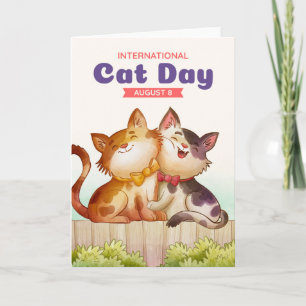 Internationaler Tag der Katze Karte