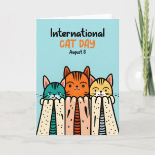 Internationaler Tag der Katze Karte