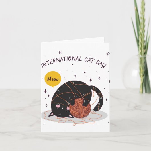 Internationaler Tag der Katze Karte (Vorderseite)