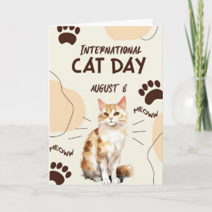 Internationaler Tag der Katze Karte