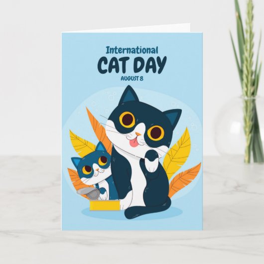 Internationaler Tag der Katze Karte (Vorderseite)