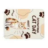 Internationaler Tag der Katze Magnet (Horizontal)