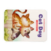 Internationaler Tag der Katze Magnet (Horizontal)