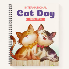 Internationaler Tag der Katze Notizblock