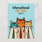 Internationaler Tag der Katze Postkarte (Vorderseite)