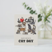 Internationaler Tag der Katze Postkarte (Stehend Vorderseite)