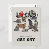 Internationaler Tag der Katze Postkarte (Vorne/Hinten)