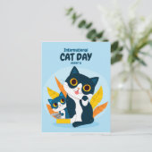 Internationaler Tag der Katze Postkarte (Stehend Vorderseite)