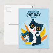Internationaler Tag der Katze Postkarte (Vorne/Hinten)