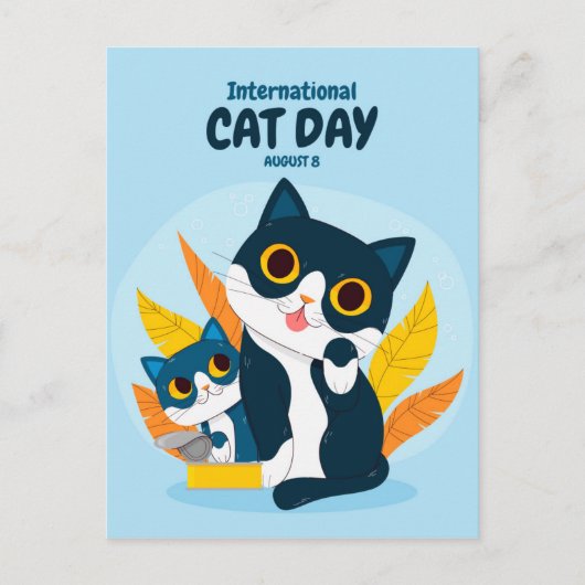 Internationaler Tag der Katze Postkarte (Vorderseite)