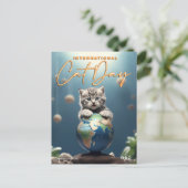 Internationaler Tag der Katze Postkarte (Stehend Vorderseite)