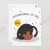 Internationaler Tag der Katze Postkarte (Vorne/Hinten)