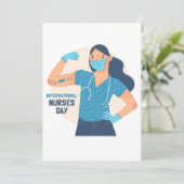 Internationaler Tag der Krankenschwestern | Kranke Feiertagskarte (Stehend Vorderseite)