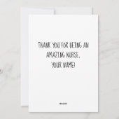 Internationaler Tag der Krankenschwestern | Kranke Feiertagskarte (Rückseite)