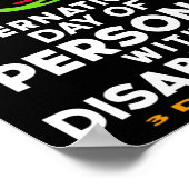 Internationaler Tag der Menschen mit Behinderungen Poster (Ecke)