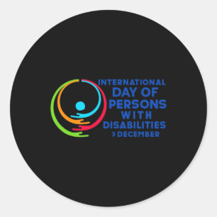 Internationaler Tag der Menschen mit Behinderungen Runder Aufkleber