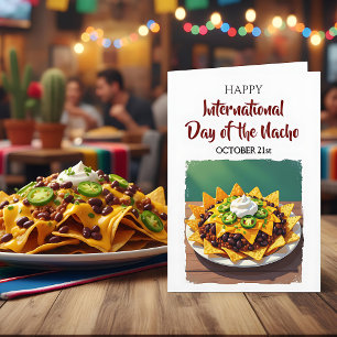 Internationaler Tag der Nacho 21. Oktober Karte