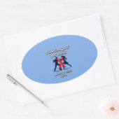 Internationaler Tag der Nicht-Gewalt. Harmonie. Ovaler Aufkleber (Umschlag)