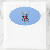 Internationaler Tag der Nicht-Gewalt. Harmonie. Ovaler Aufkleber (Tasche)