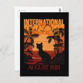 Internationaler Tag der Retro Sunset Postkarte (Vorne/Hinten)