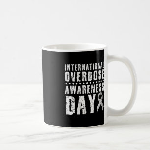 Internationaler Tag der Überdosierung Lila Kaffeetasse