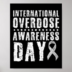 Internationaler Tag der Überdosierung Lila Poster