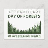 Internationaler Tag der Wälder und der Gesundheit Postkarte (Vorderseite)