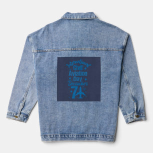 Internationaler Tag der Zivilen Luftfahrt 7. Dezem Jeansjacke
