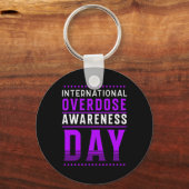 Internationaler Tag des Bewusstseins für Überdosie Schlüsselanhänger (Vorderseite)
